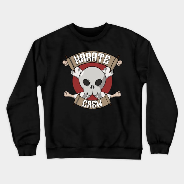 Karate crew Jolly Roger pirate flag Crewneck Sweatshirt by RampArt